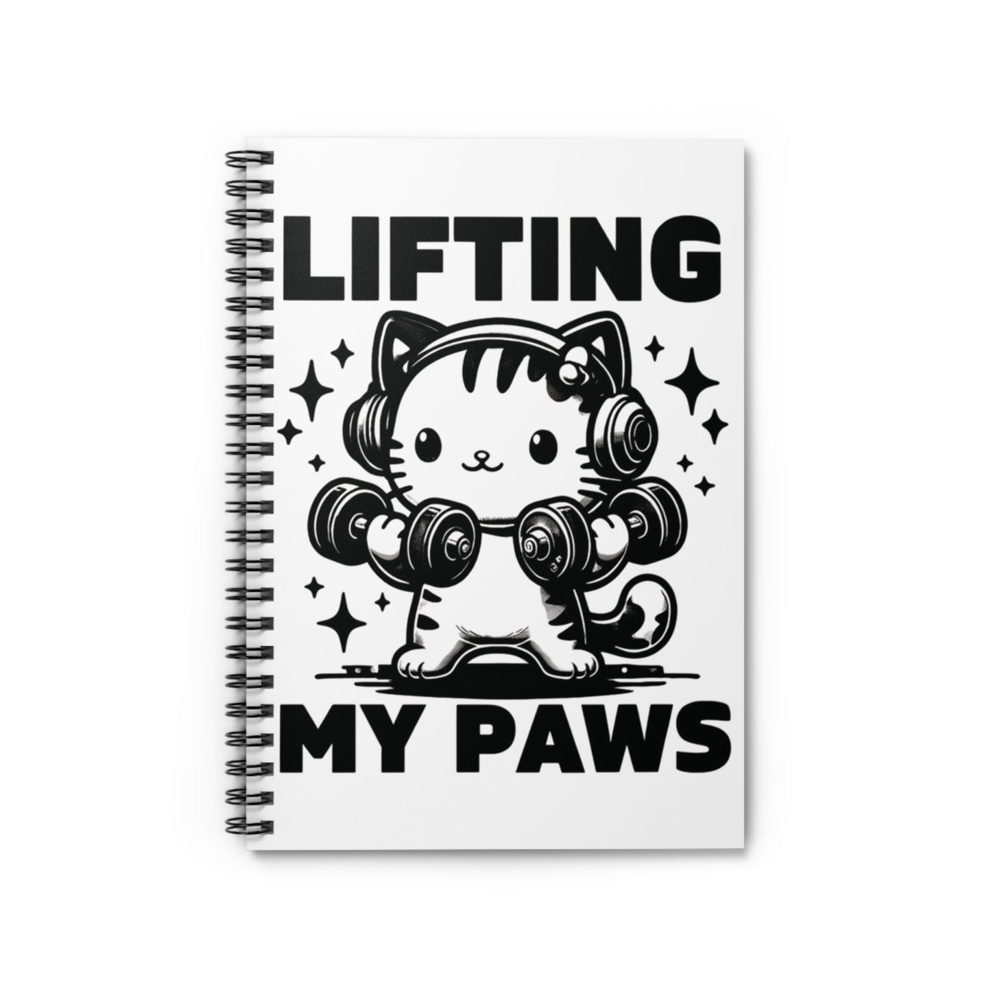 Lifting My Paws Spiral Notebook – Gym & Fitness Journal
