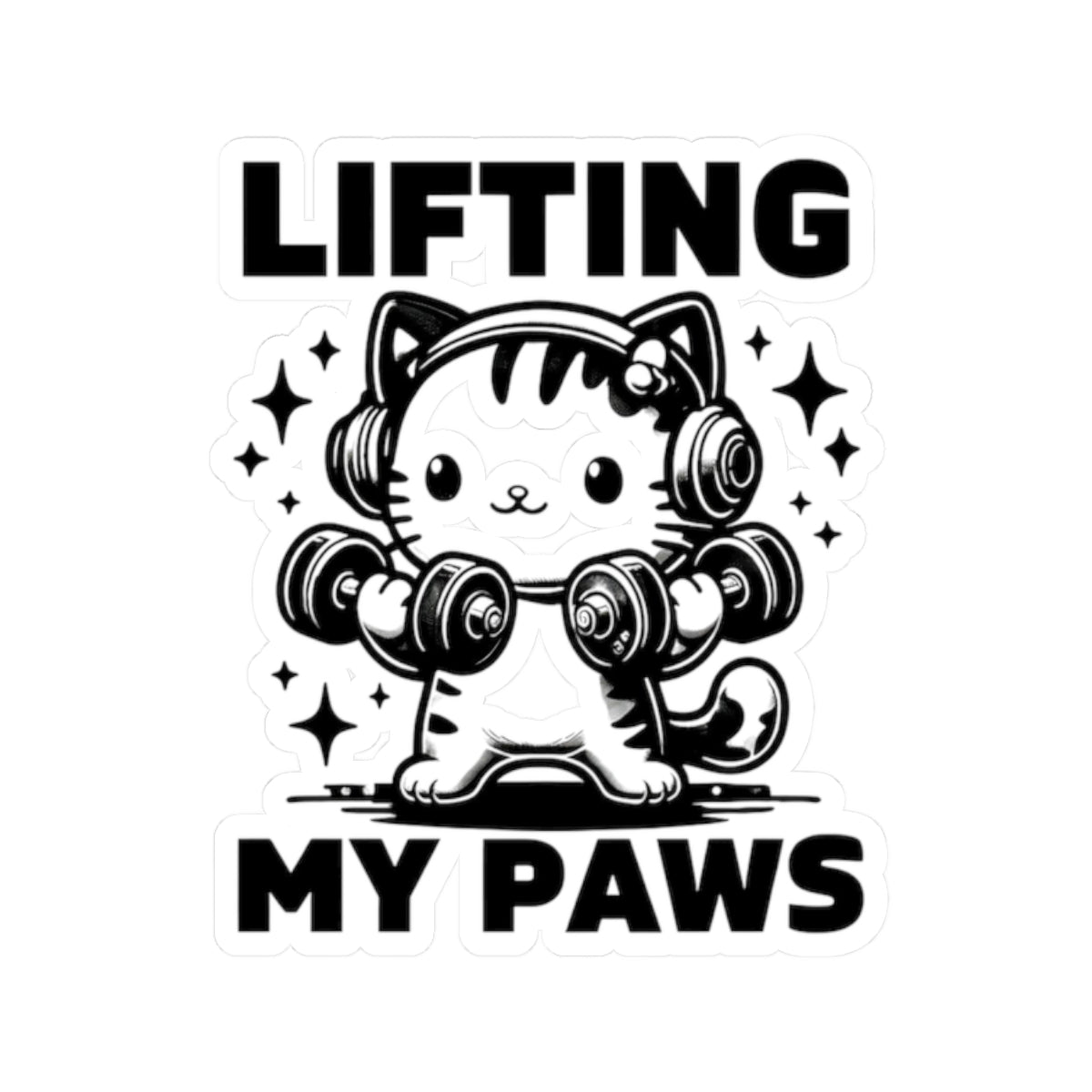 Lifting My Paws – Kiss-Cut Stickers