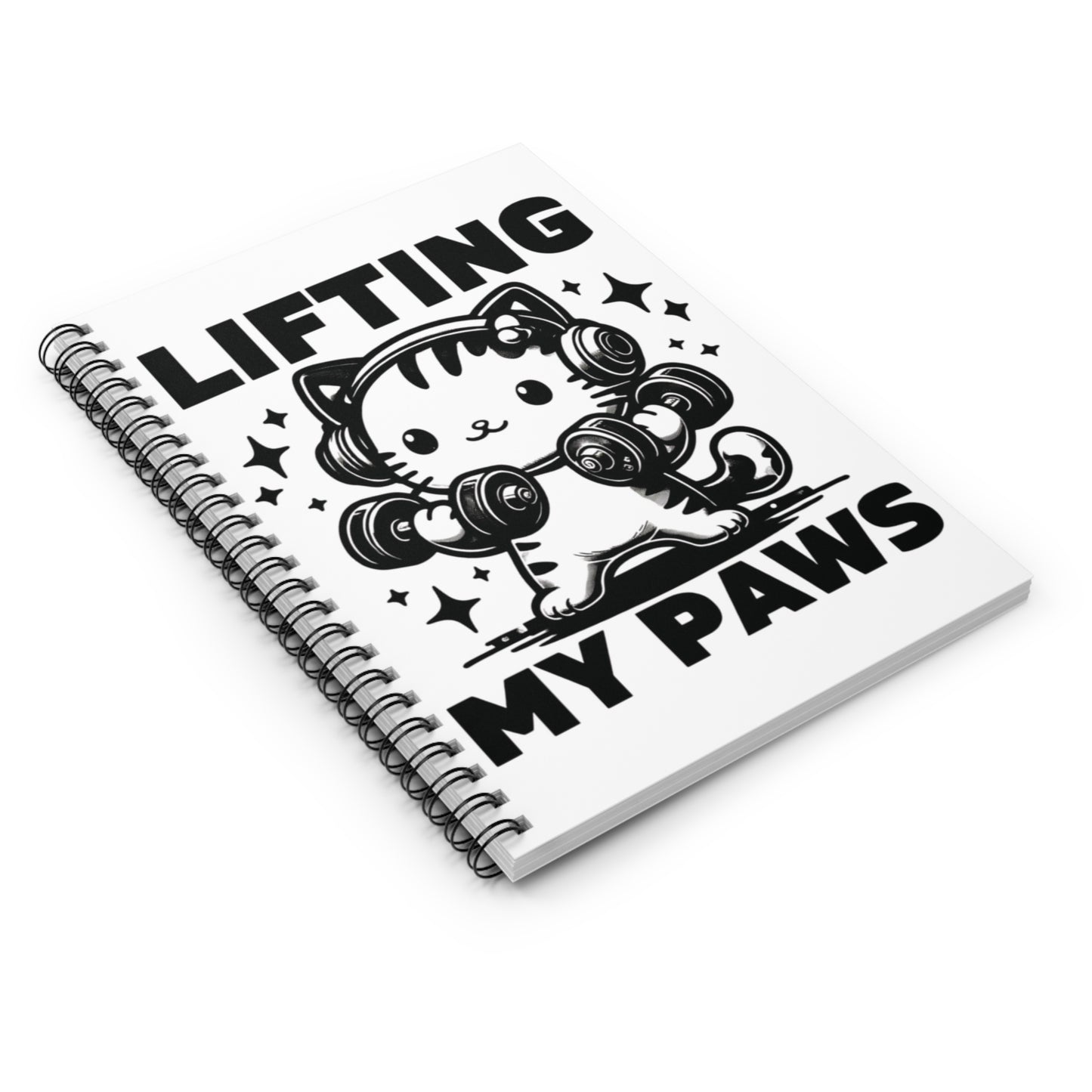 Lifting My Paws Spiral Notebook – Gym & Fitness Journal