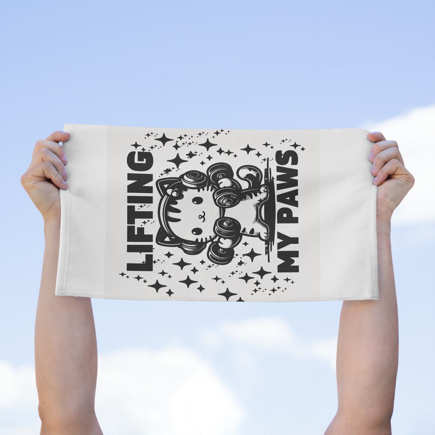 Lifting My Paws – Gym Rally Towel for Fitness & Weightlifting