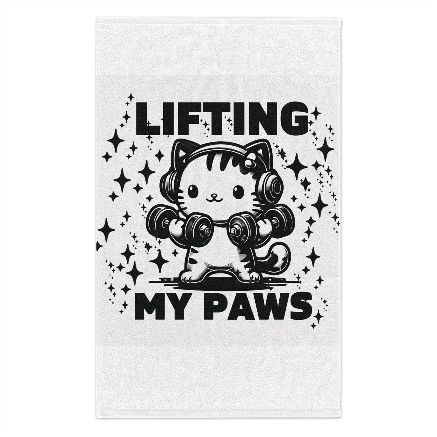 Lifting My Paws – Gym Rally Towel for Fitness & Weightlifting