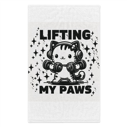 Lifting My Paws – Gym Rally Towel for Fitness & Weightlifting